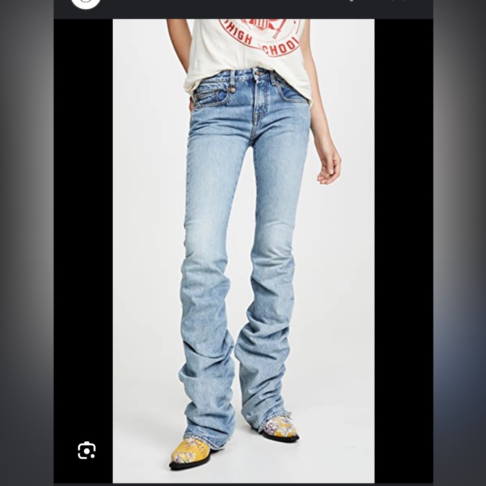 R13 Ruched Jeans denim